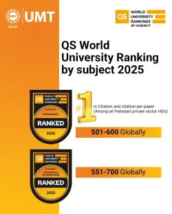 UMT Strengthens Global Impact with Inclusion in QS Subject Rankings 2025